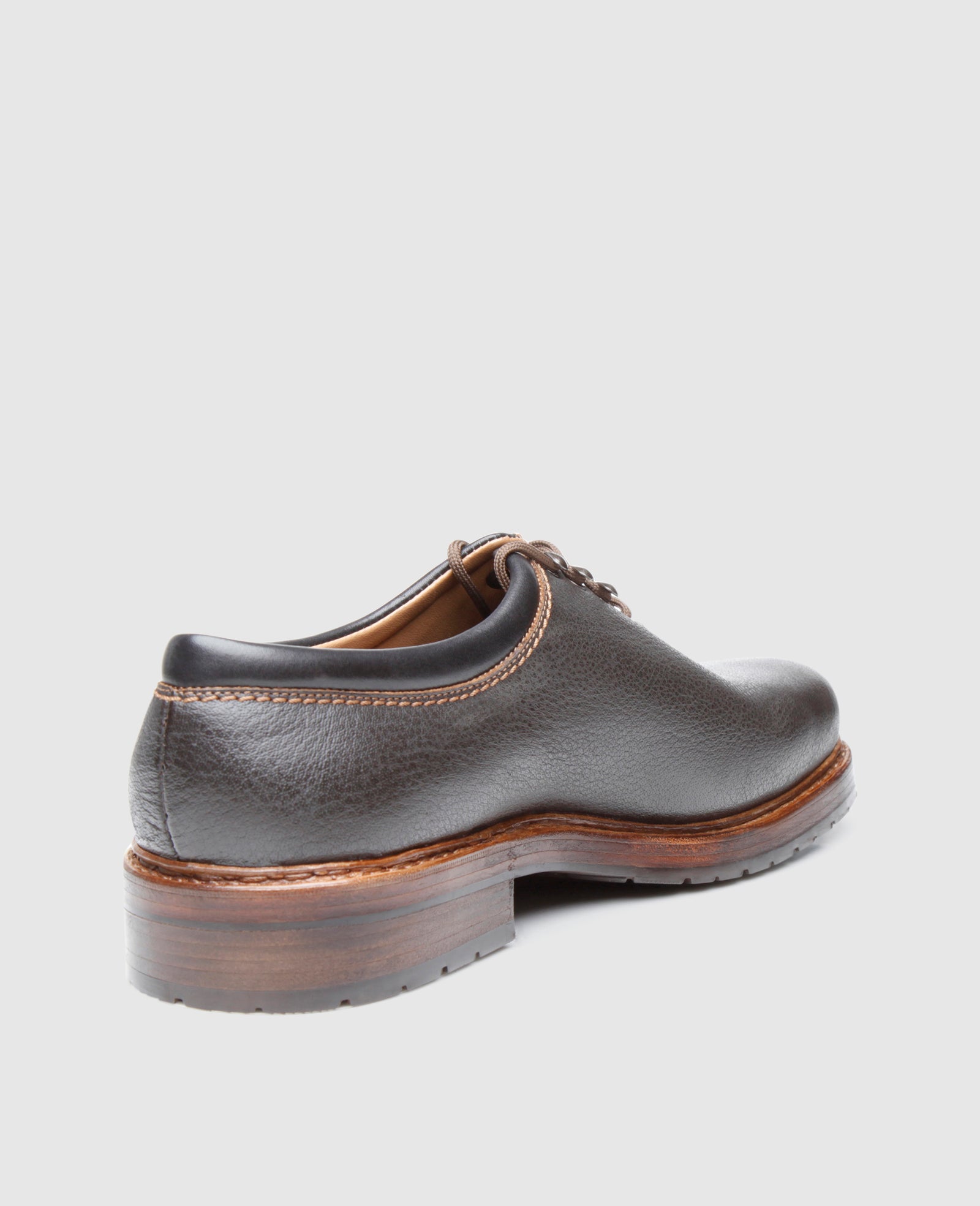 Fine wholecut men's shoe in black-brown – Heinrich Dinkelacker COM